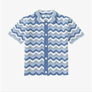 YITAI Nwt Azure Shale Stitch Button-Up Size 2XL00